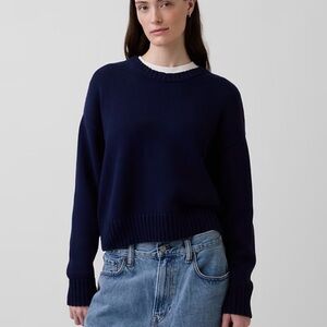 Philosophy Navy Crew Neck Sweater